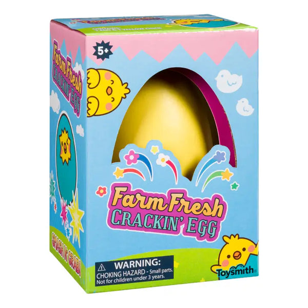 Farm Fresh Crackin' Egg by Toysmith Assorted Colors