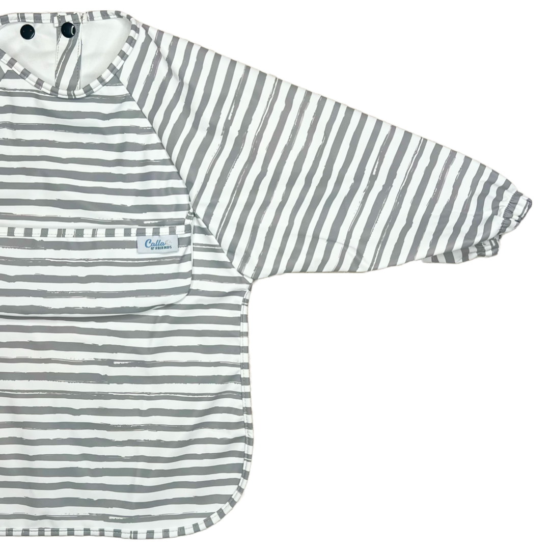 Calla & Friends - The Grayson Long Sleeve Bib - Brush Stripes
