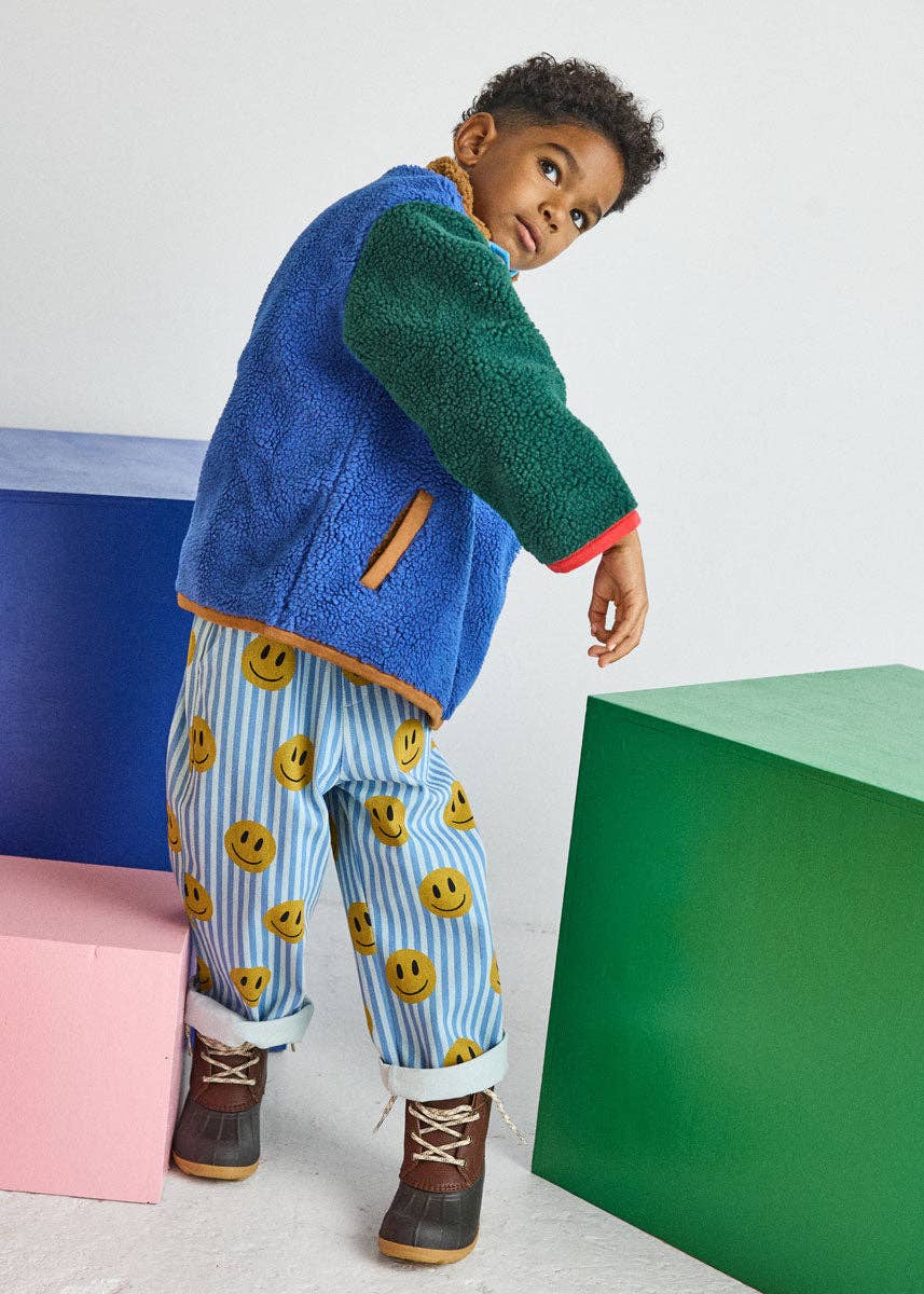 Alice & Wonder - Color Block Fleece Pullover - Blue