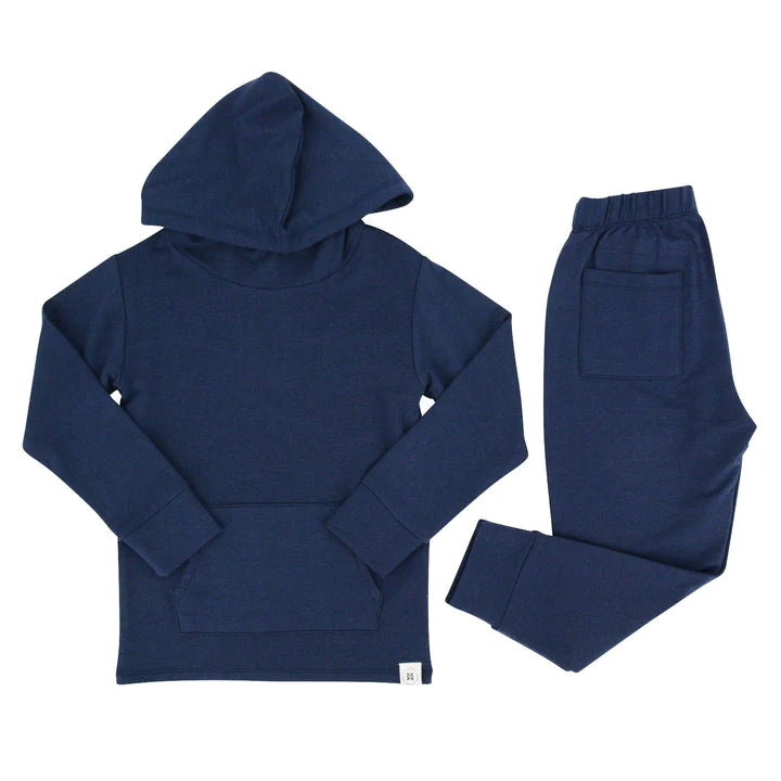 Sweet Bamboo French Terry Navy Jogger Set