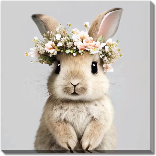 Streamlinart Bunny in Floral Bouquet