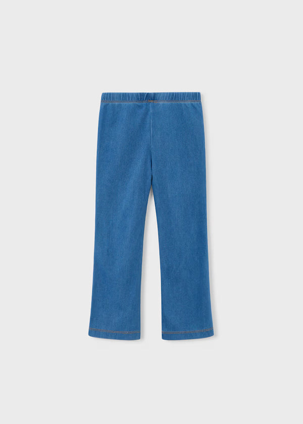 Mayoral Girl Flare Leggings- Medium Denim