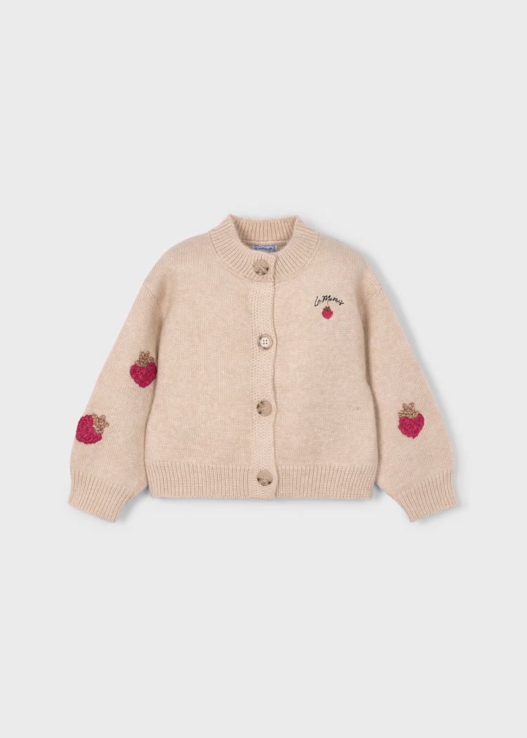 Mayoral Girl Knit Cardigan II Sesame-Red