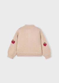Mayoral Girl Knit Cardigan II Sesame-Red