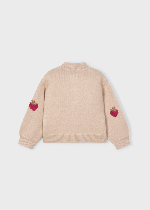 Mayoral Girl Knit Cardigan II Sesame-Red