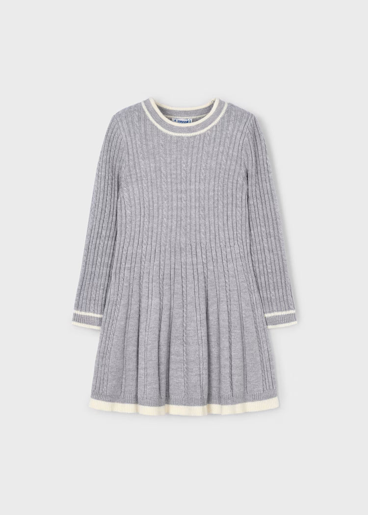 Mayoral Girl Knit Dress II Silver