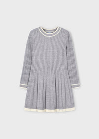 Mayoral Girl Knit Dress II Silver