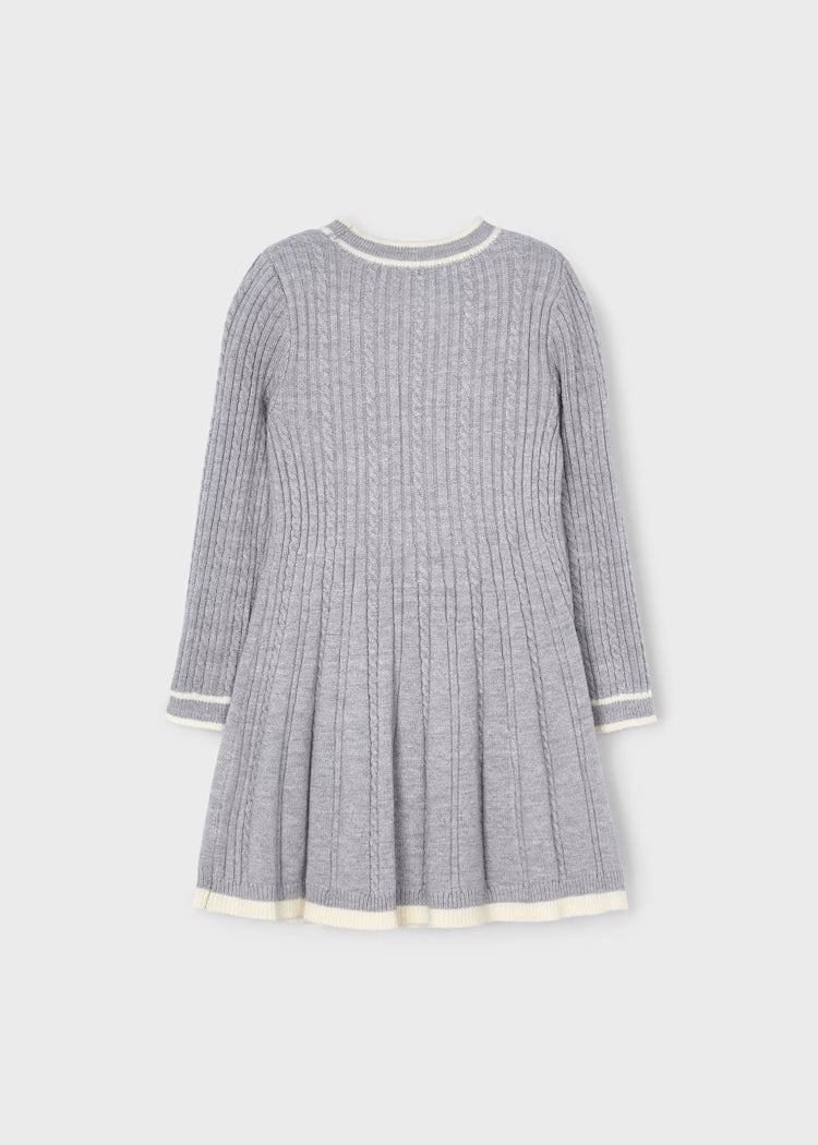 Mayoral Girl Knit Dress II Silver