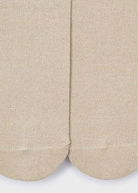Mayoral Girl Metallic Thread Tights II Tapioca