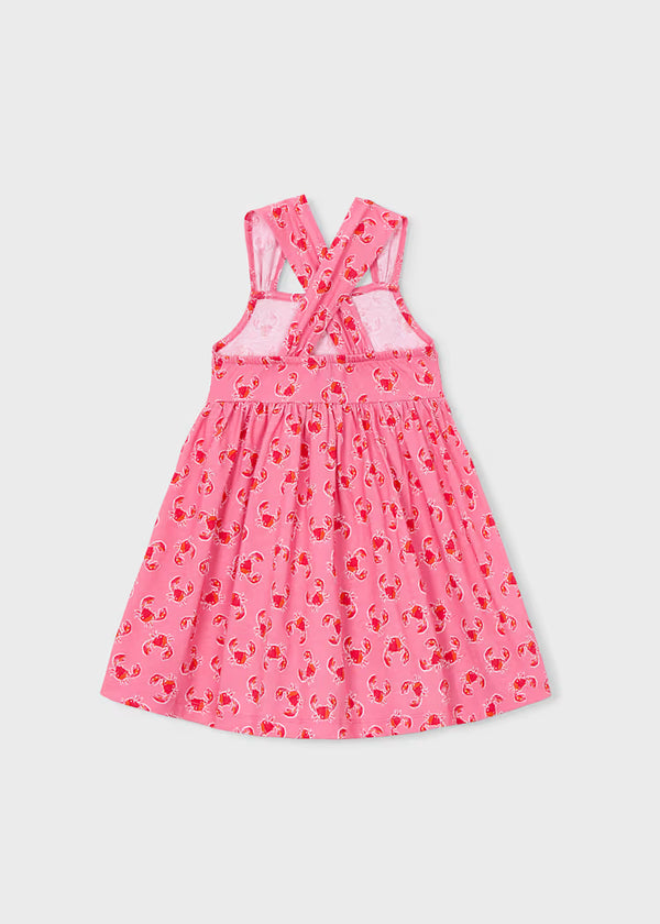 Mayoral Girl Printed Dress-Geranium