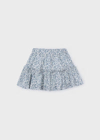 Mayoral Girl Printed Skirt- Sky Blue