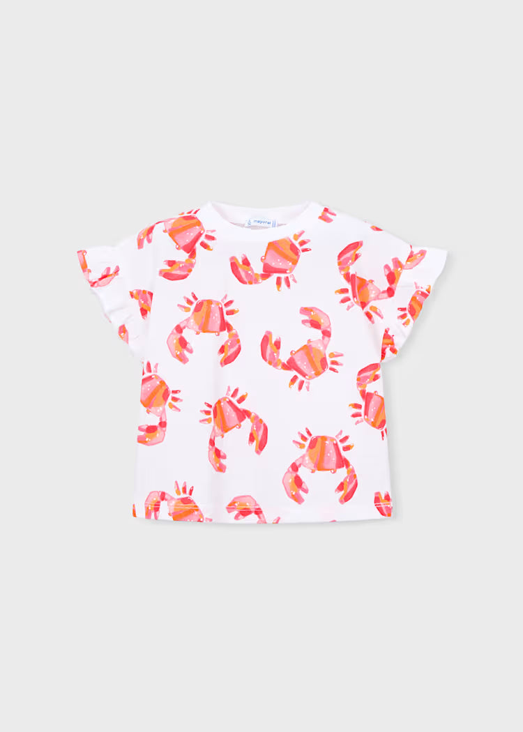 Mayoral Girl Printed T-shirt- Crab