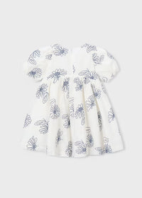 Mayoral Girl Puff Sleeve Dress- Natural