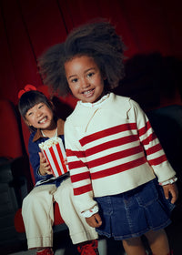 Mayoral Girl Striped Knit Sweater