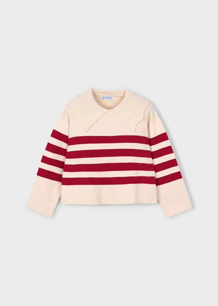 Mayoral Girl Striped Knit Sweater