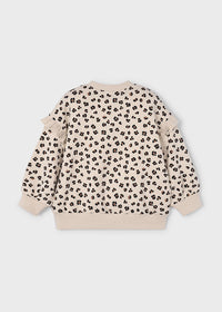Mayoral Girl Sweatshirt with Ruffled Sleeves II Sand