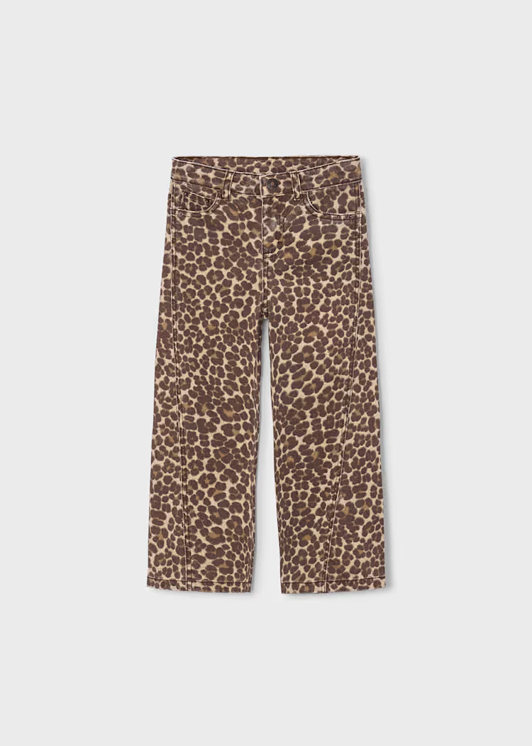 Mayoral Girl Leopard Twill Pants