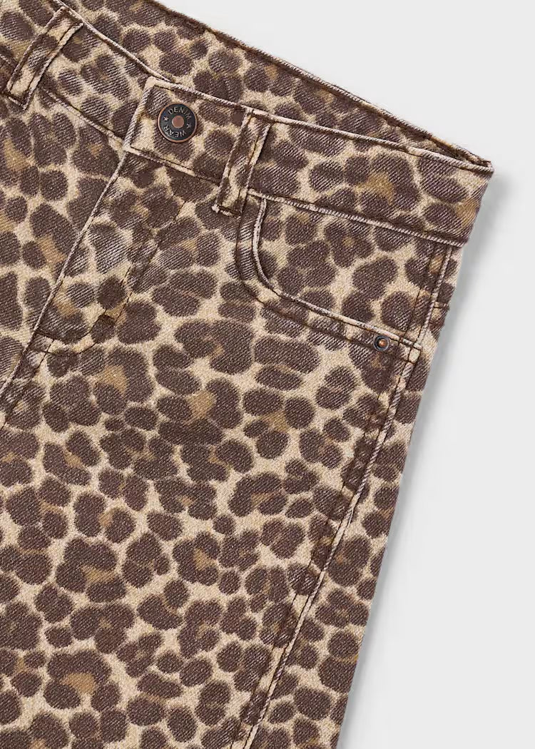 Mayoral Girl Leopard Twill Pants