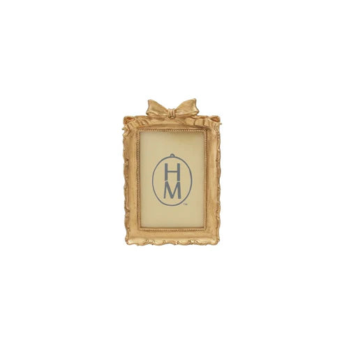 Hazel Mazel - Gold Rectangle Frame with Bow