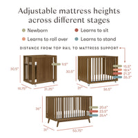 Babyletto Palma 8-in-1 Convertible All-Stages Crib with Bassinet & Toddler Bed Kits