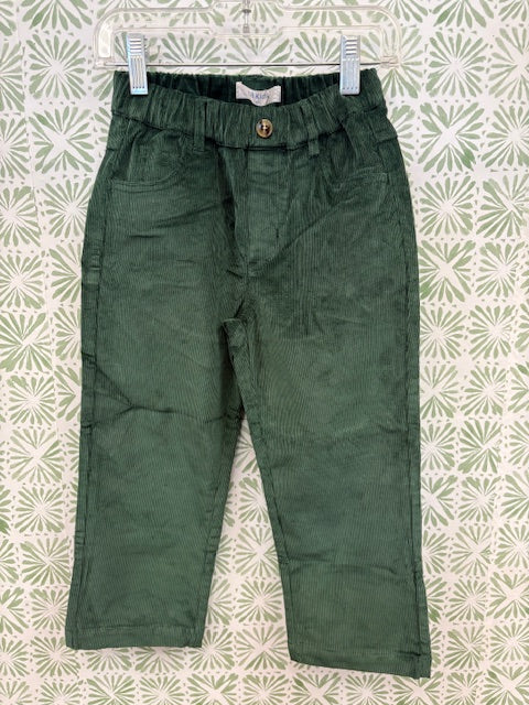 Lulu Bebe Andrew Corduroy Pant in Spruce