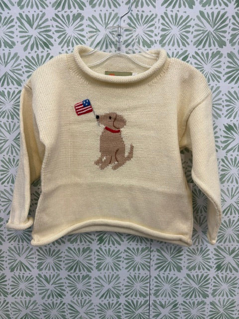 Claver American Flag Puppy Sweater
