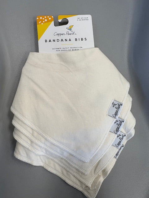 Copper Pearl 4 Pack Baby Bandana Bibs
