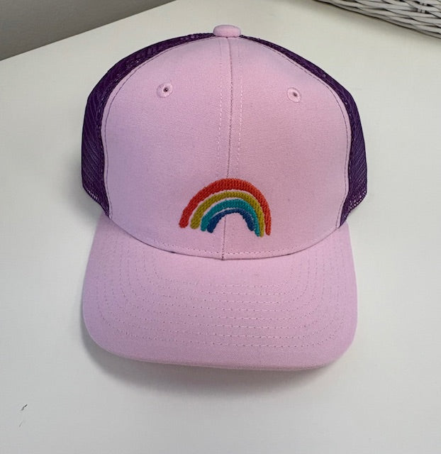 Harding Lane Kids Rainbow Trucker Hat-Light Purple