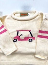 Claver Golf Cart Sweater with Stripe Sleeve