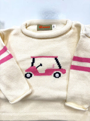 Claver Golf Cart Sweater with Stripe Sleeve