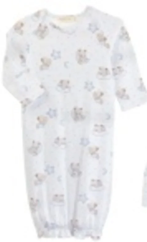 Baby Club Chic Sleep Tight Blue Bear Convertible Gown