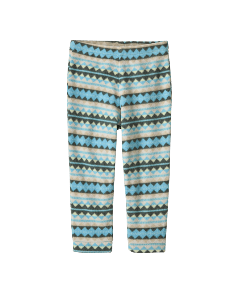 Patagonia Baby Micro D Bottoms-Diamond Stripe: Snowmelt Blue