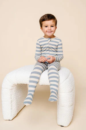 Lou Lou and Company Lincoln Ribbed Zipper Footie