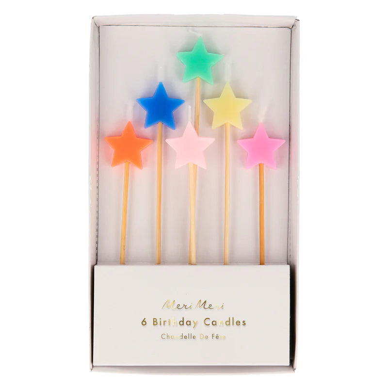 Meri Meri Star Birthday Candles x6