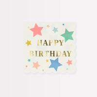 Meri Meri Happy Birthday Small Napkins (x 16)