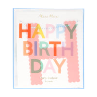 Meri Meri Scallop Bright Happy Birthday Garland