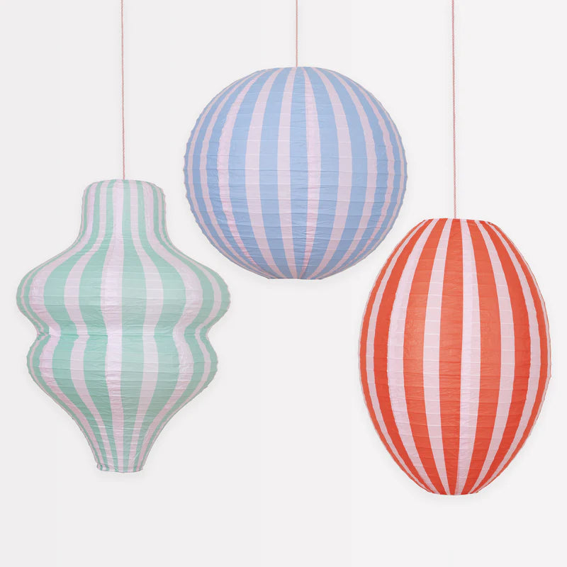 Meri Meri Stripy Paper Lanterns