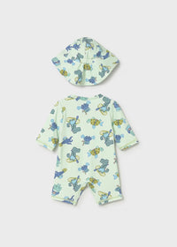 Mayoral Newborn Boy 2-Piece Swim Set with Sun Protection- Apple