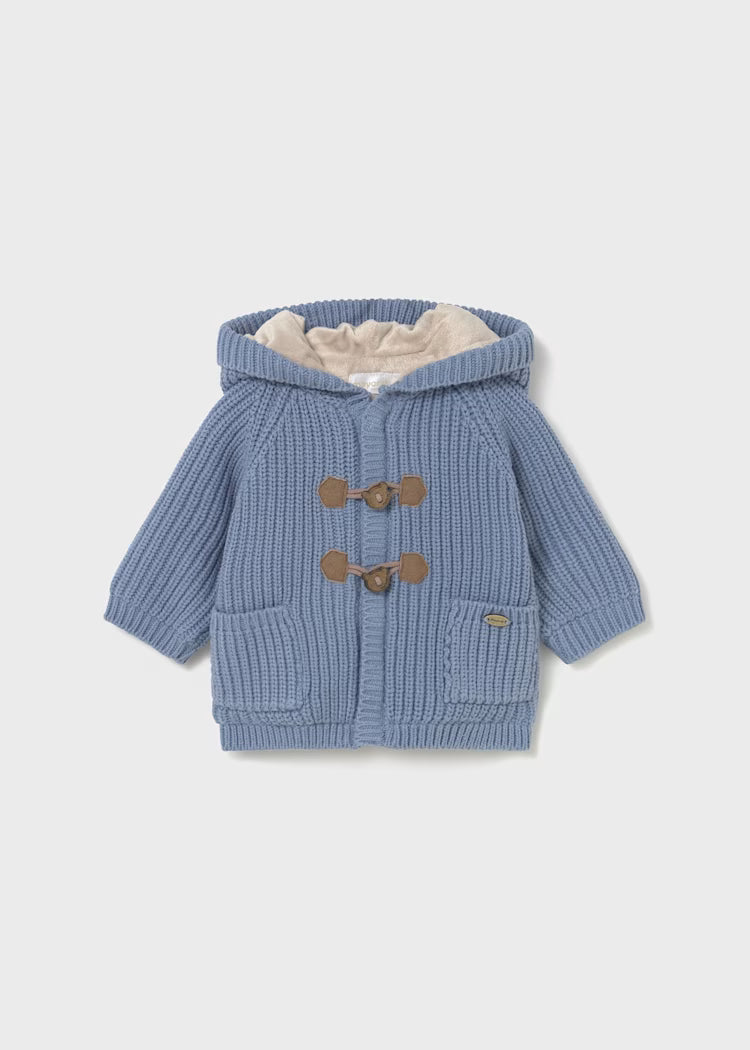 Mayoral Newborn Boy Lined Knit Cardigan II Cloud
