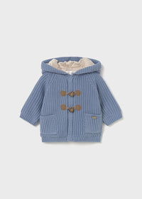 Mayoral Newborn Boy Lined Knit Cardigan II Cloud