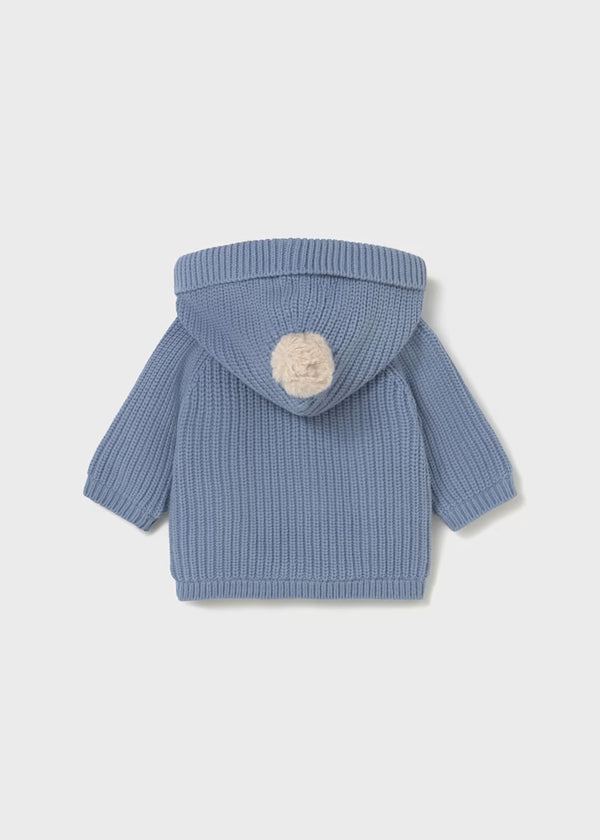 Mayoral Newborn Boy Lined Knit Cardigan II Cloud