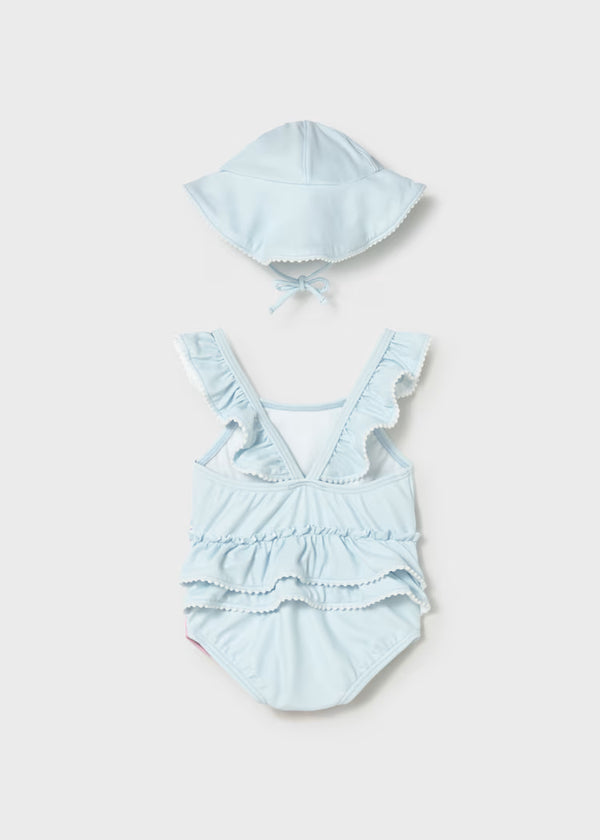 Mayoral Newborn Girl 2-Piece Set with Sun Protection-Hawaii