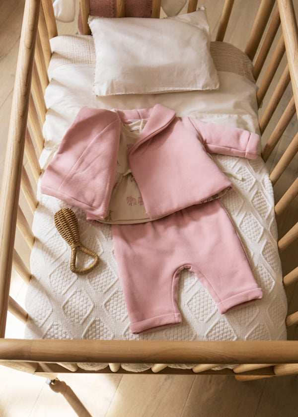 Mayoral Newborn Girl 3-Piece Knit Set II Orchid