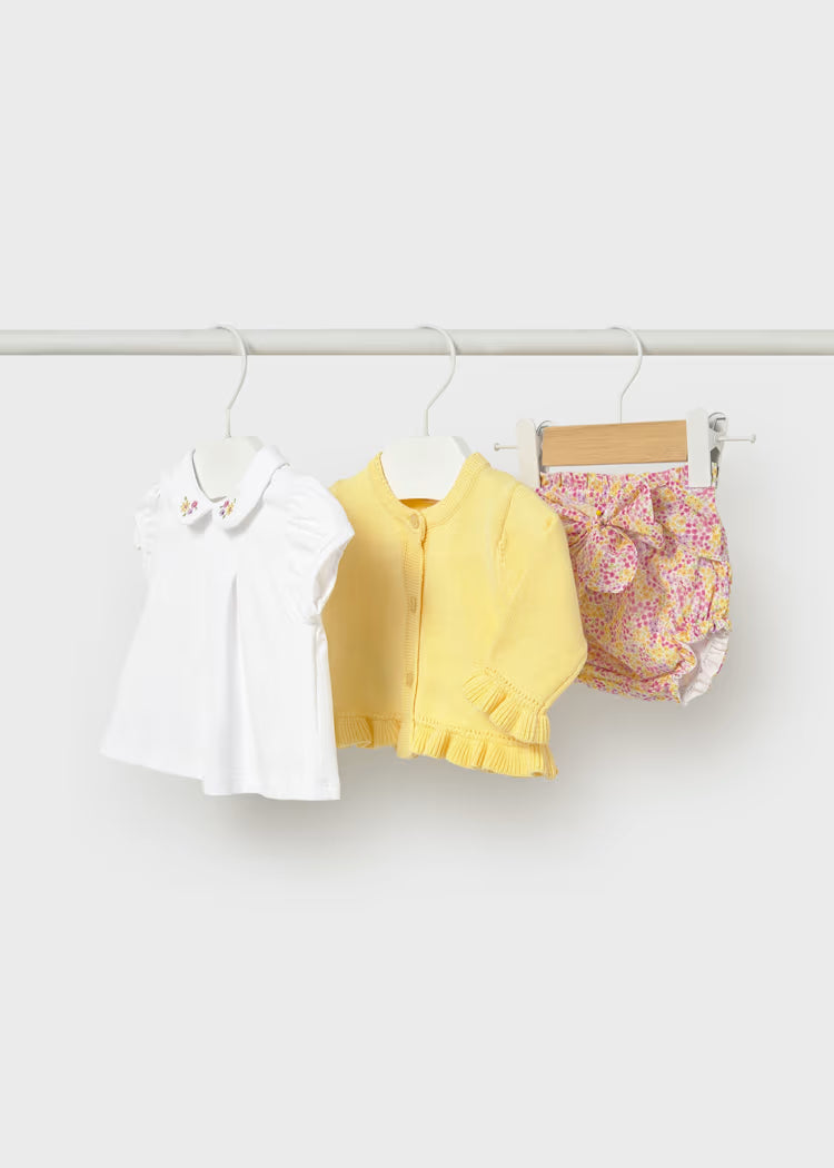 Mayoral Newborn Girl 3-Piece Set- Sunny