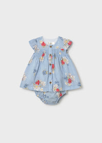 Mayoral Newborn Girl Chiffon Dress- Lagoon