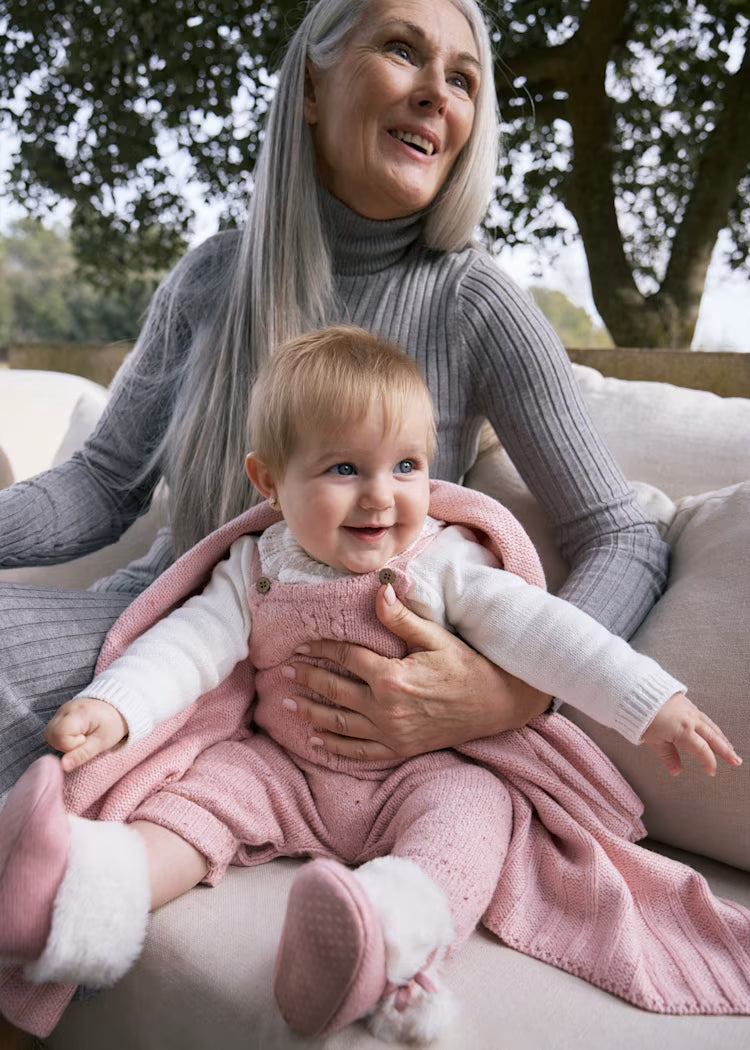 Mayoral Newborn Knit Dungaree and Sweater Set