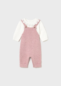 Mayoral Newborn Knit Dungaree and Sweater Set