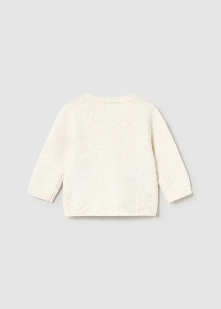 Mayoral Newborn Girl Knit Cardigan II Ceramic