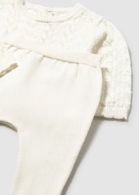 Mayoral Newborn Girl Knit Pants and Sweater Set