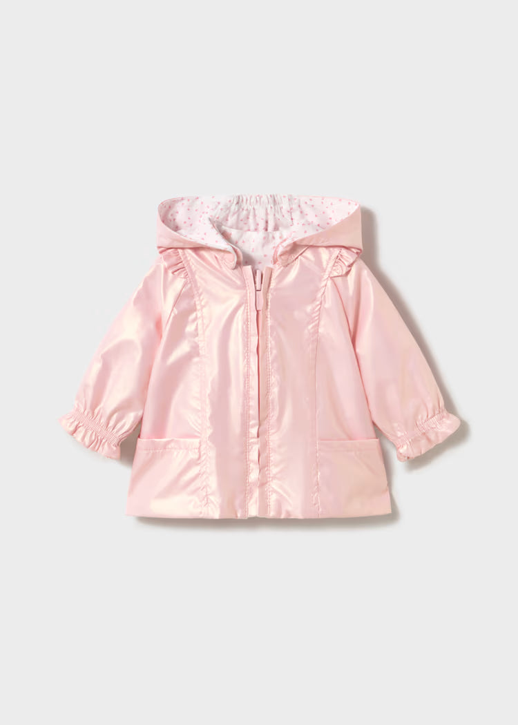 Mayoral Newborn Girl Reversible Windbreaker- Baby Pink